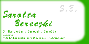 sarolta bereczki business card